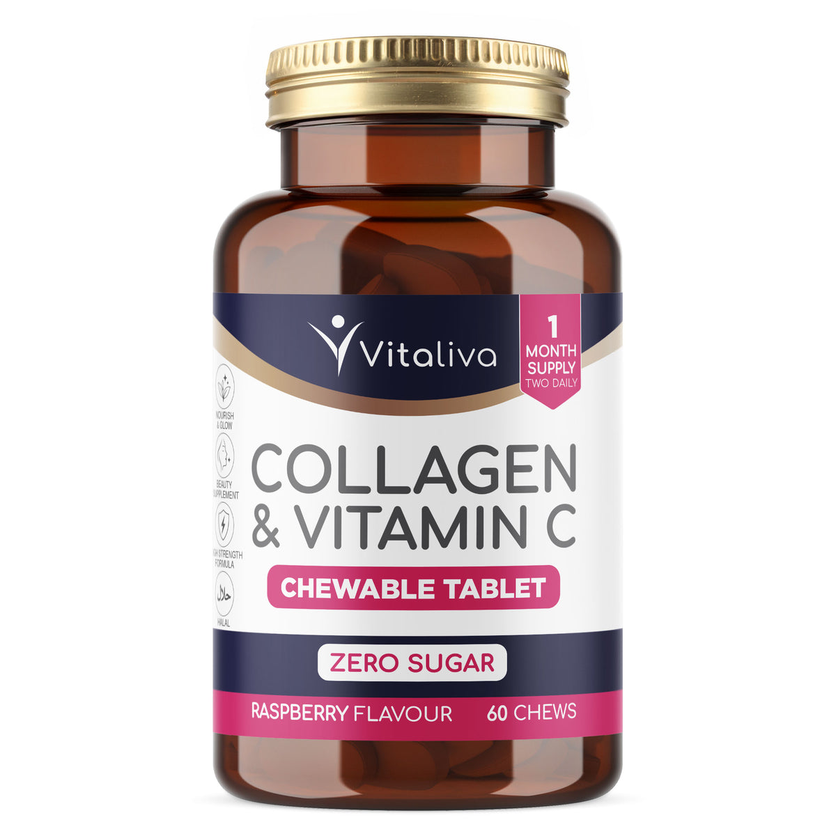 NEW Chewable Collagen & Vitamin C Tablets (60)